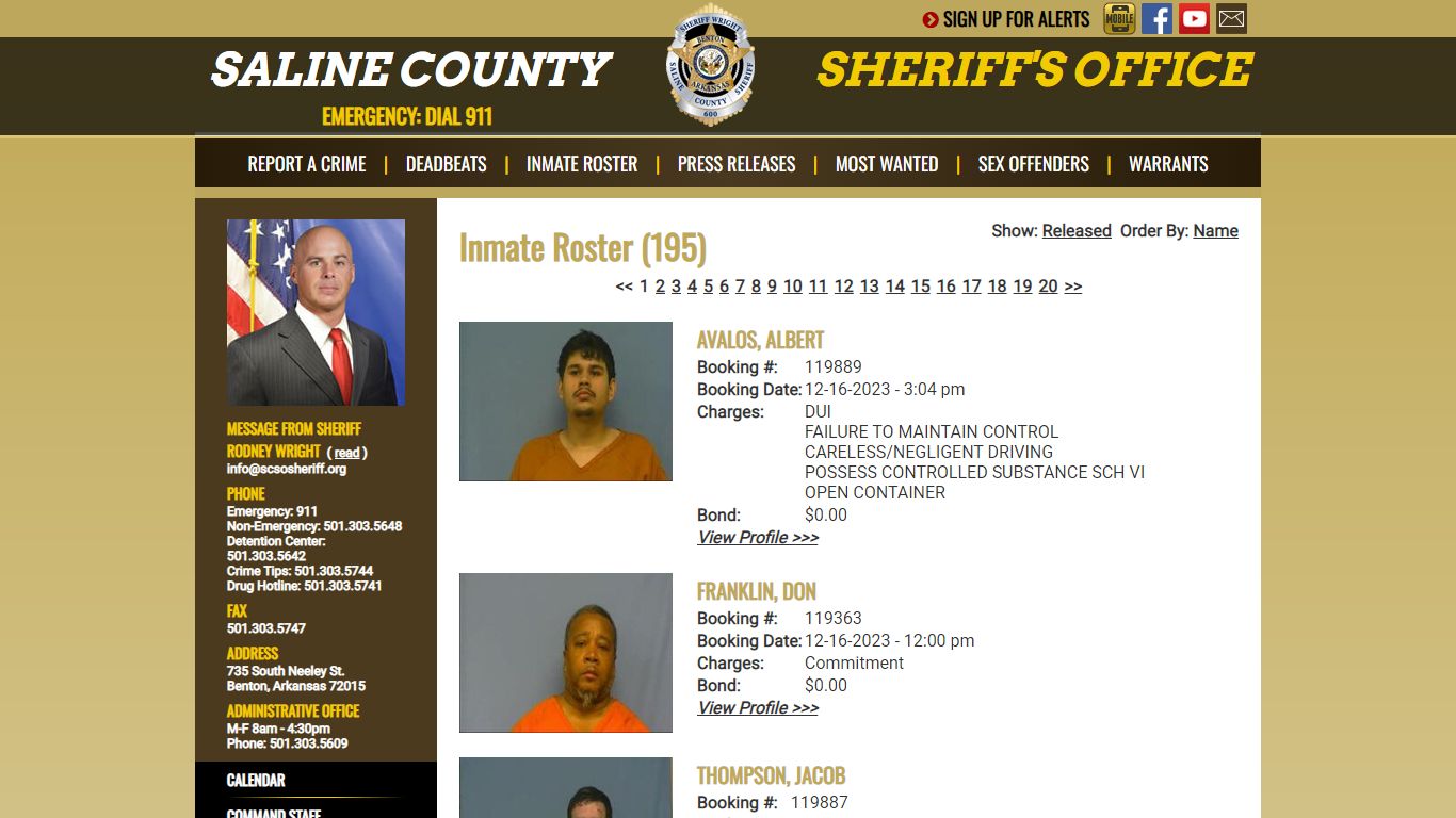 Inmate Roster - Current Inmates Booking Date Descending - Saline County ...